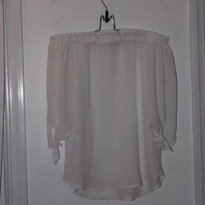 Off the Shoulder Top with Tie Knot Sleeves